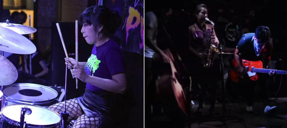 LLuvia Àcida, baterista de Quatro / Ery Cruel, saxofonista de los Rockin' Crueles