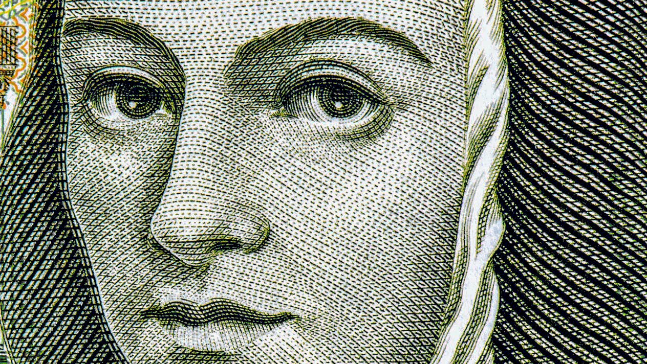 Acercamiento al billete de 200 pesos mexicanos (anverso), hasta 2019
