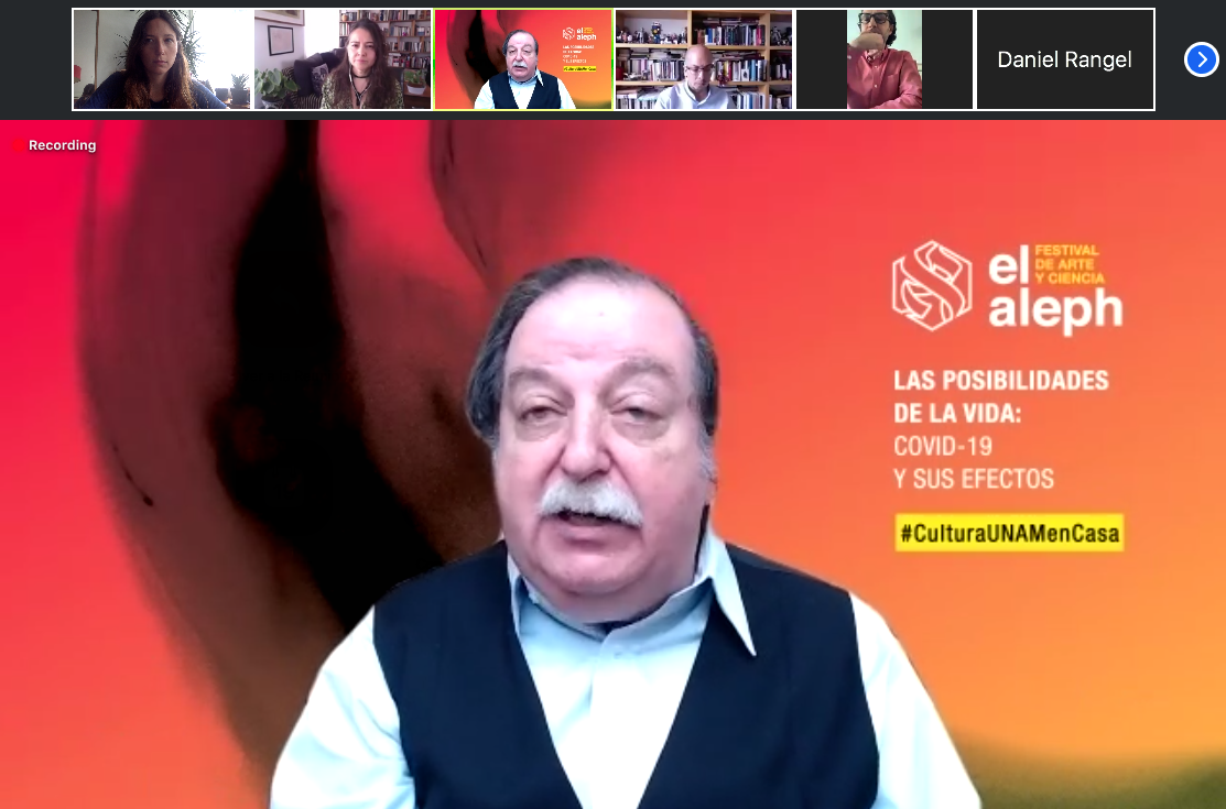 Pepe Gordon durante la videoconferencia de prensa de El Aleph