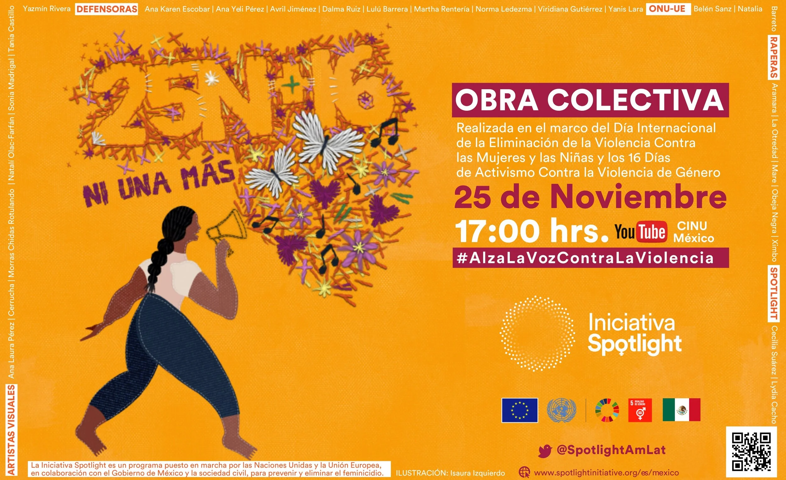 25N+16 Ni Una Más. Unen sus voces para erradicar la violencia hacia las mujeres (+Video)