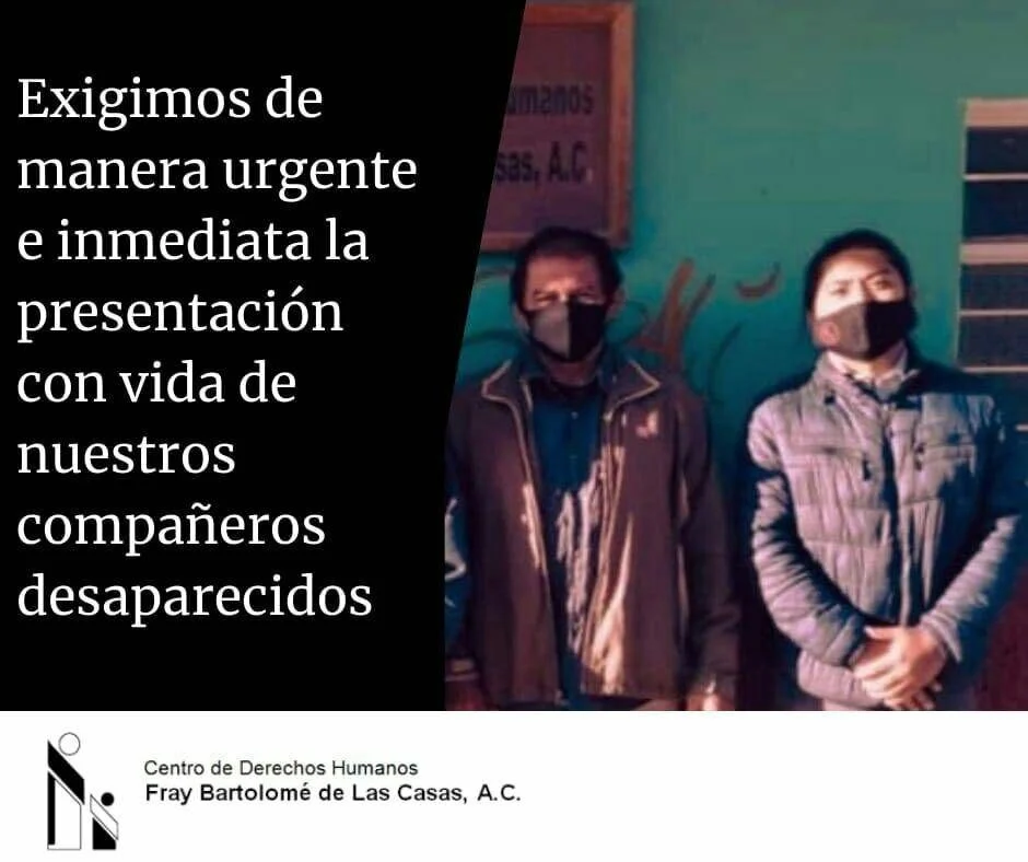 Secuestran a dos activistas del Frayba en Chiapas