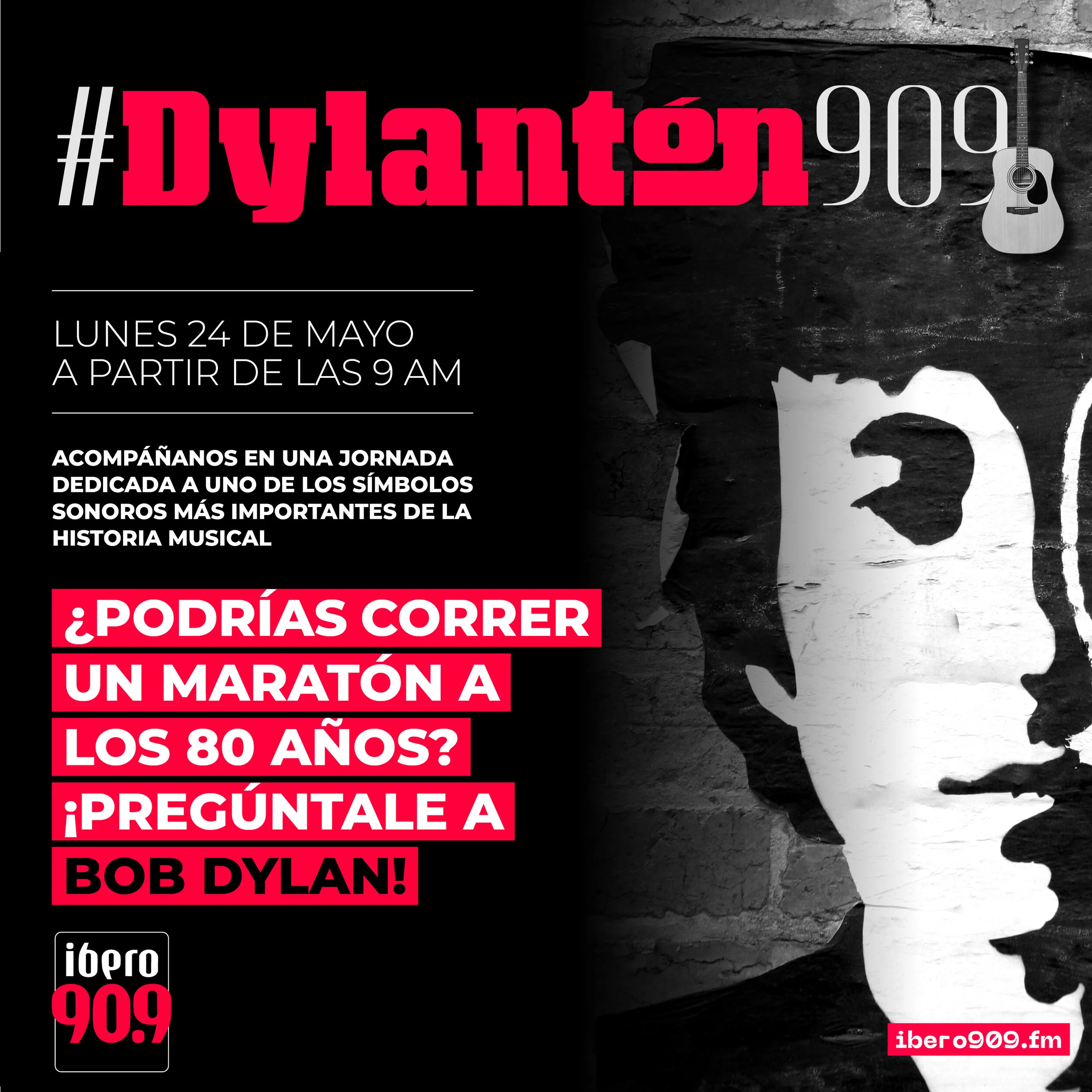 #Dylantón909 ¿Podrías correr un maratón a los 80 años? Pregúntale a Bob Dylan