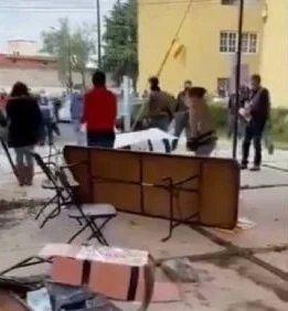 Foto: Disturbios en casilla electoral de Metepec, Estado de México.