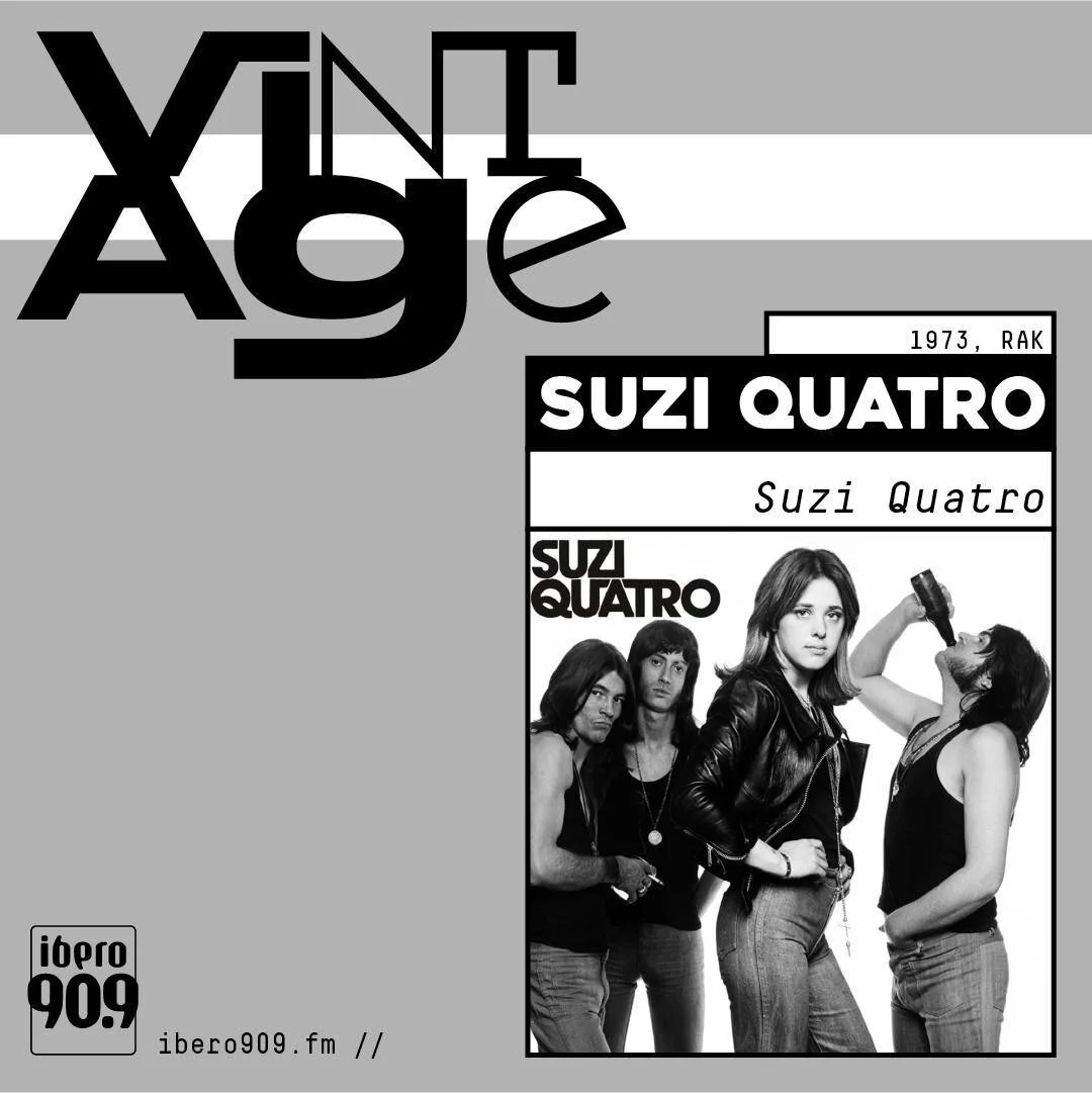 La reina de la glicerina llega al #Vintage909 este s&aacute;bado a las 5 PM. Hoy escuchamos el &aacute;lbum debut de Suzi Quatro en compa&ntilde;&iacute;a de Juanito "El del demo". Sintoniza v&iacute;a FM o ibero909.fm