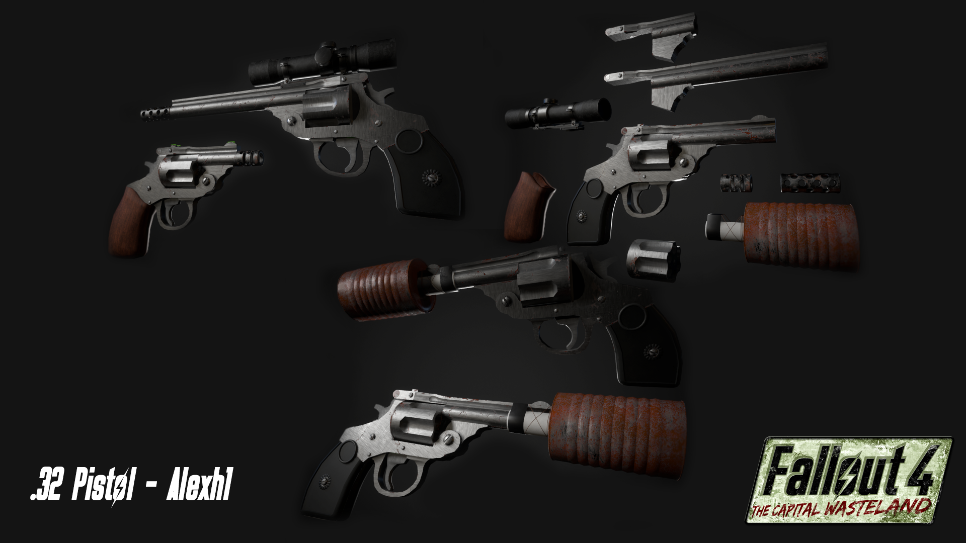 Alexh1 showcases the .32 Pistol and associated Weapon Mods