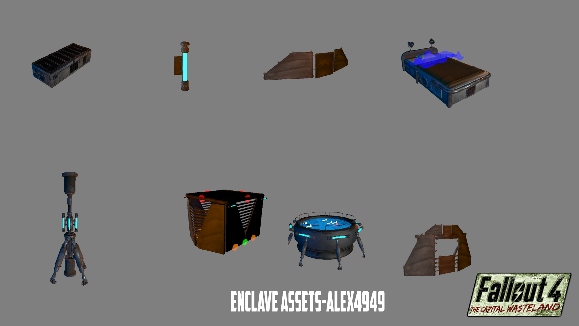 Last week we showcased Alexh1's Raven Rock and today we get a look at the unique assets creted for the Enclave by Alex4949. It's all so very blue and shiny!