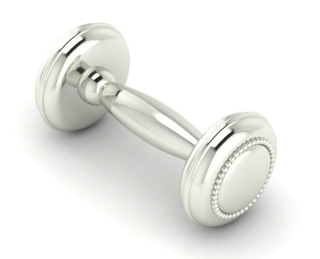 Beaded dumbbell Rattle Pewter.jpg