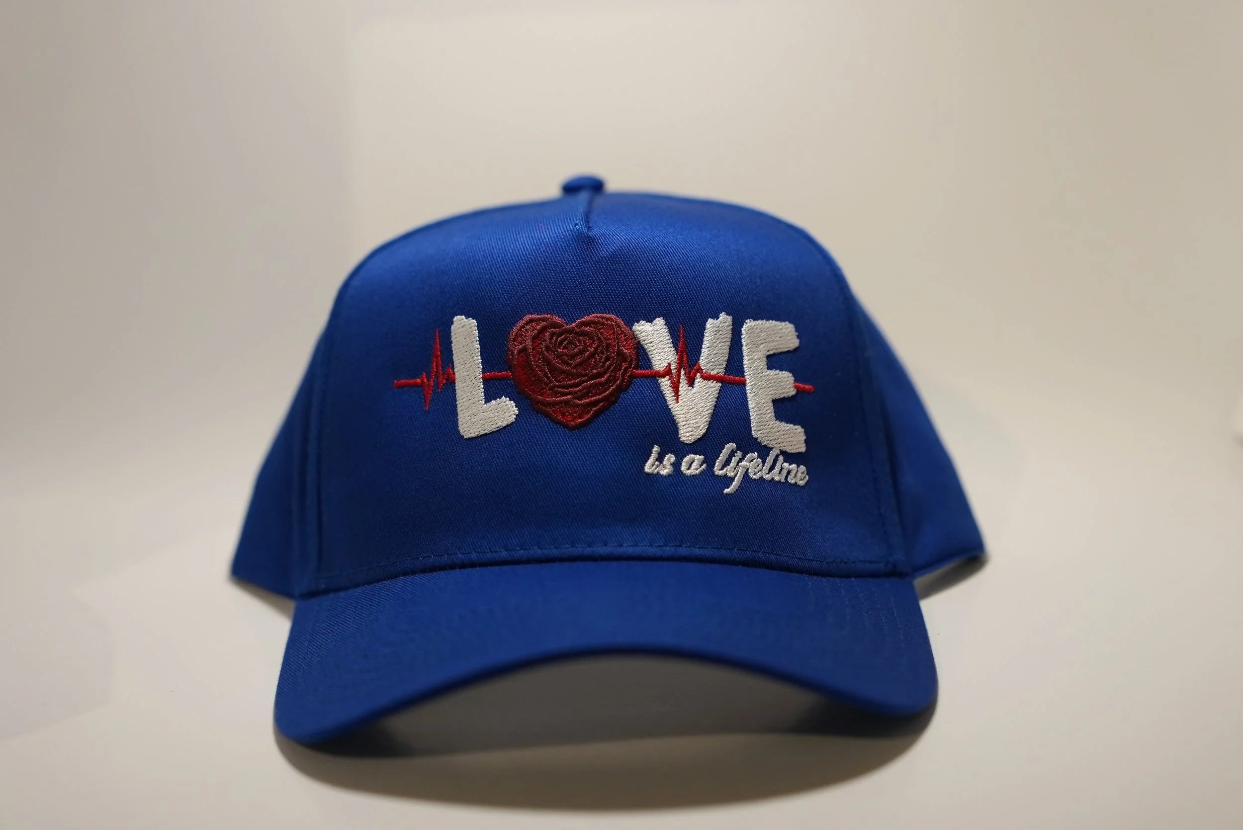 Love is a Lifeline Cotton Royal Blue