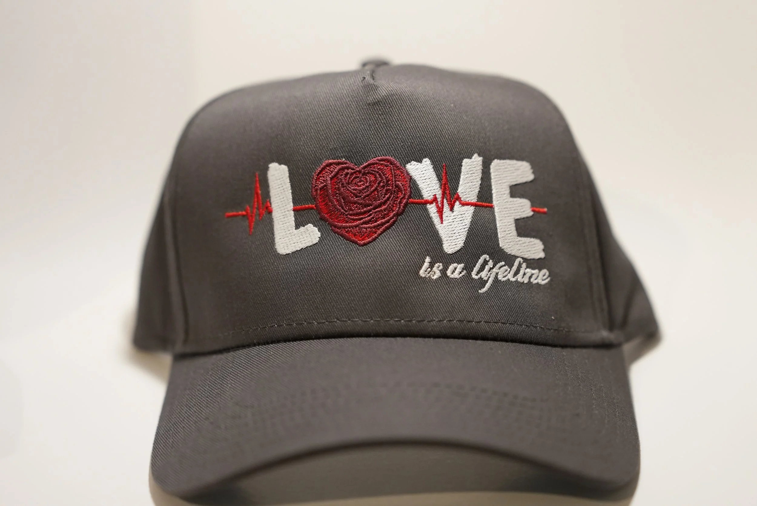 Love is a Lifeline Cotton Grey