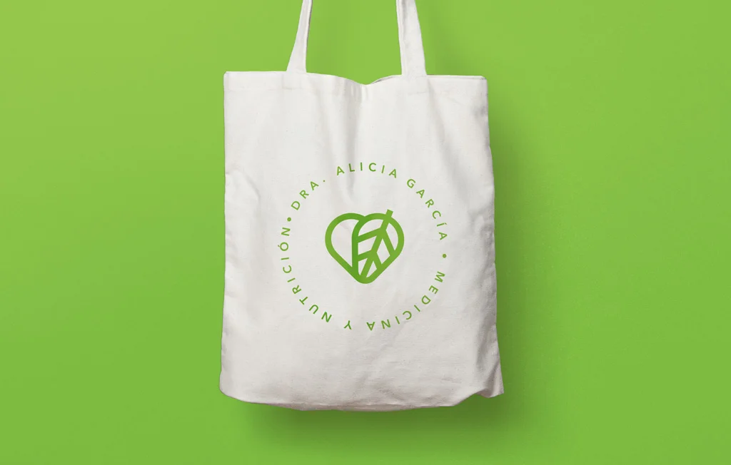 Aplicación de marca en bolsa ecológica