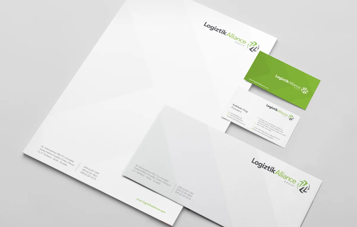 Aplicaciones de marca y lenguaje visual en papelería corporativa