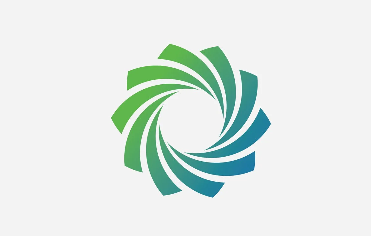 Diseño de símbolo de Green Power, industria energética