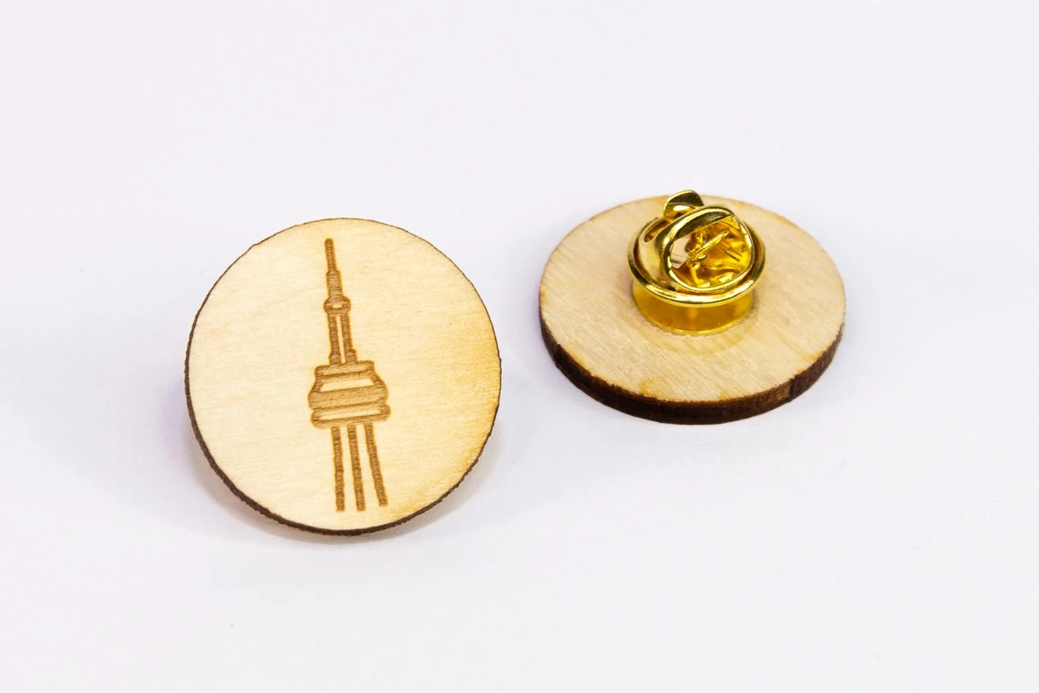 Laser engraved lapel pin