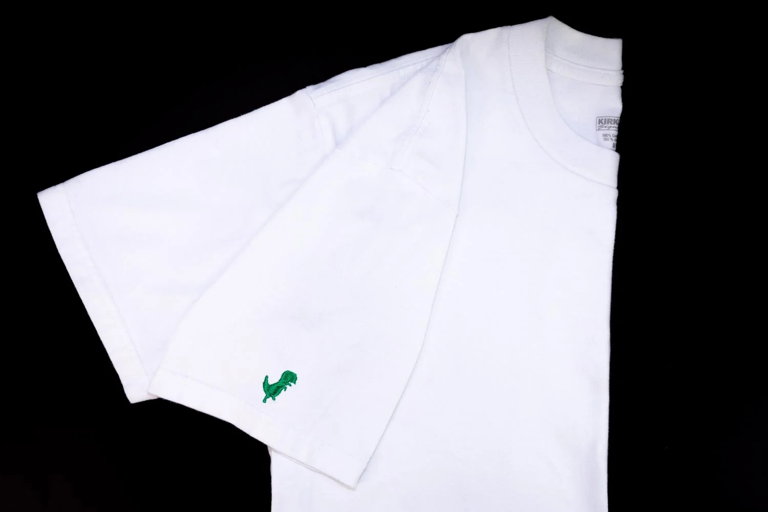 Embroidered t-shirt sleeve