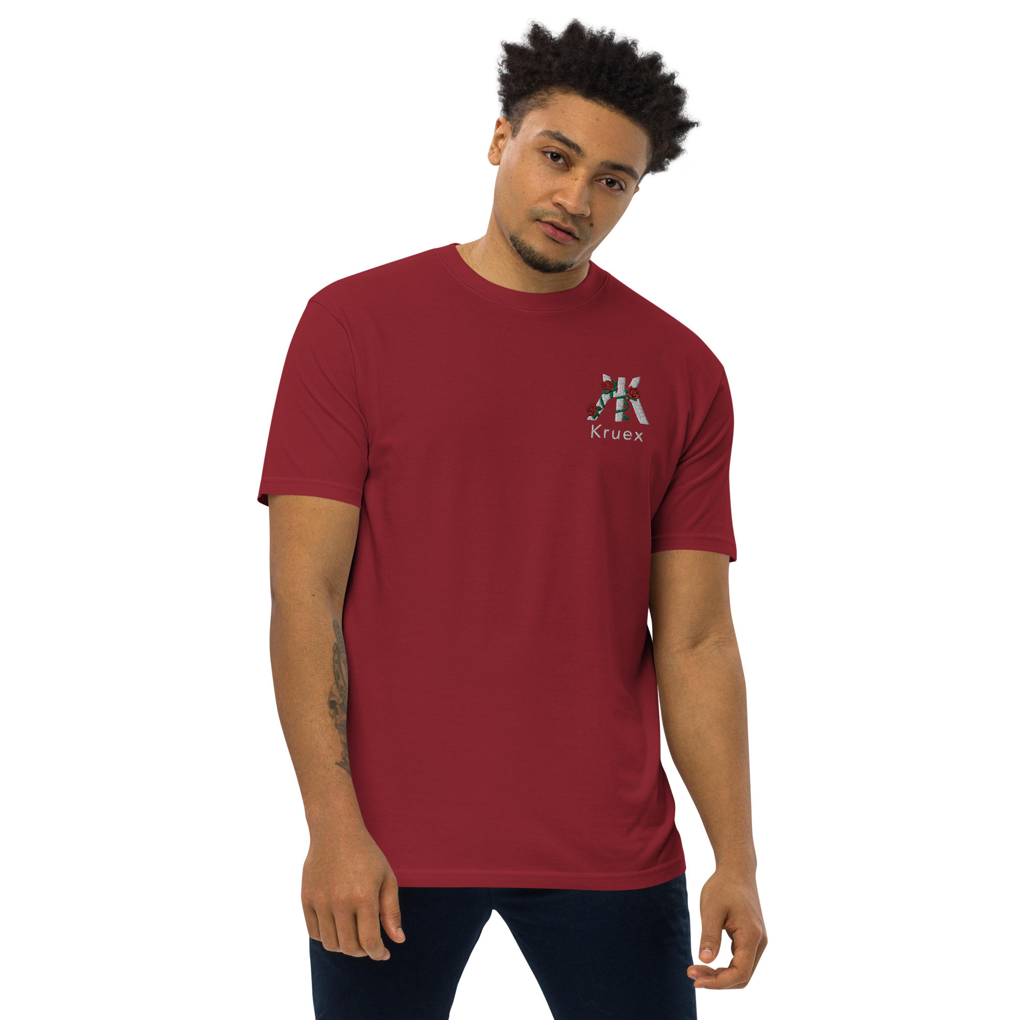 mens-premium-heavyweight-tee-brick-red-front-63825be649b42.png