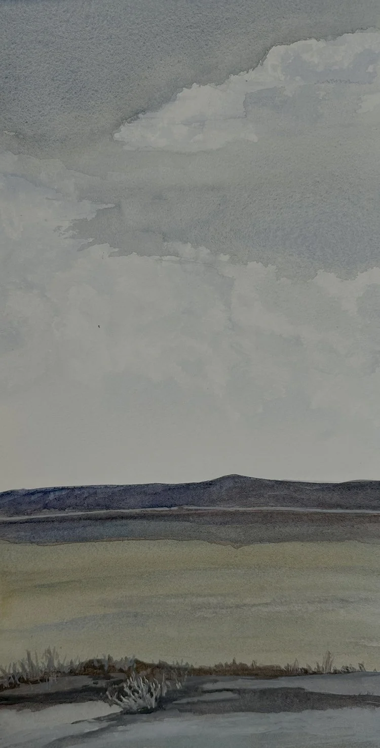 THE SOUND OF THE EARTH MOVING, 20%22 x 9 5:8%22, wc, 2025.jpg