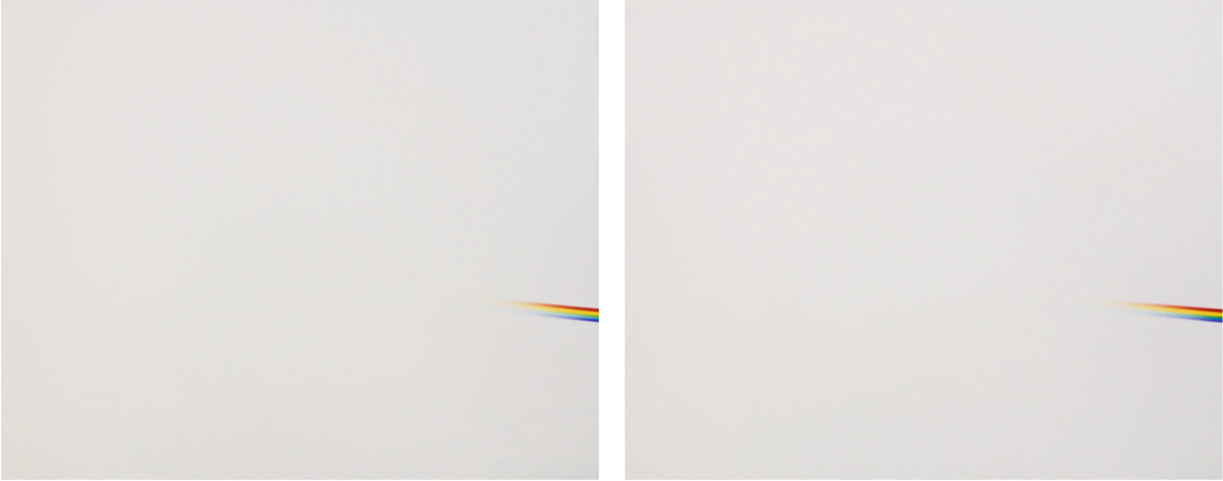 Every presentation itself, every method, is already hypothetical (Homage to Goethe and Newton) (2013) Diptych, 2 C-prints/photograms 45 x 55 cm. each