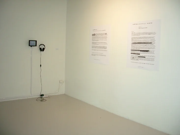 Installation view at It's like opening a door, Visningsrommet USF, Bergen 2007