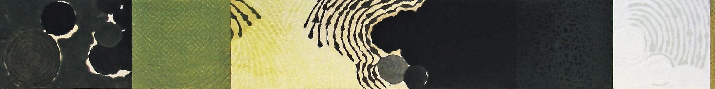 Pachamama 2012, acrylic and india ink on paper mounted board, 10"x80", $7,900
