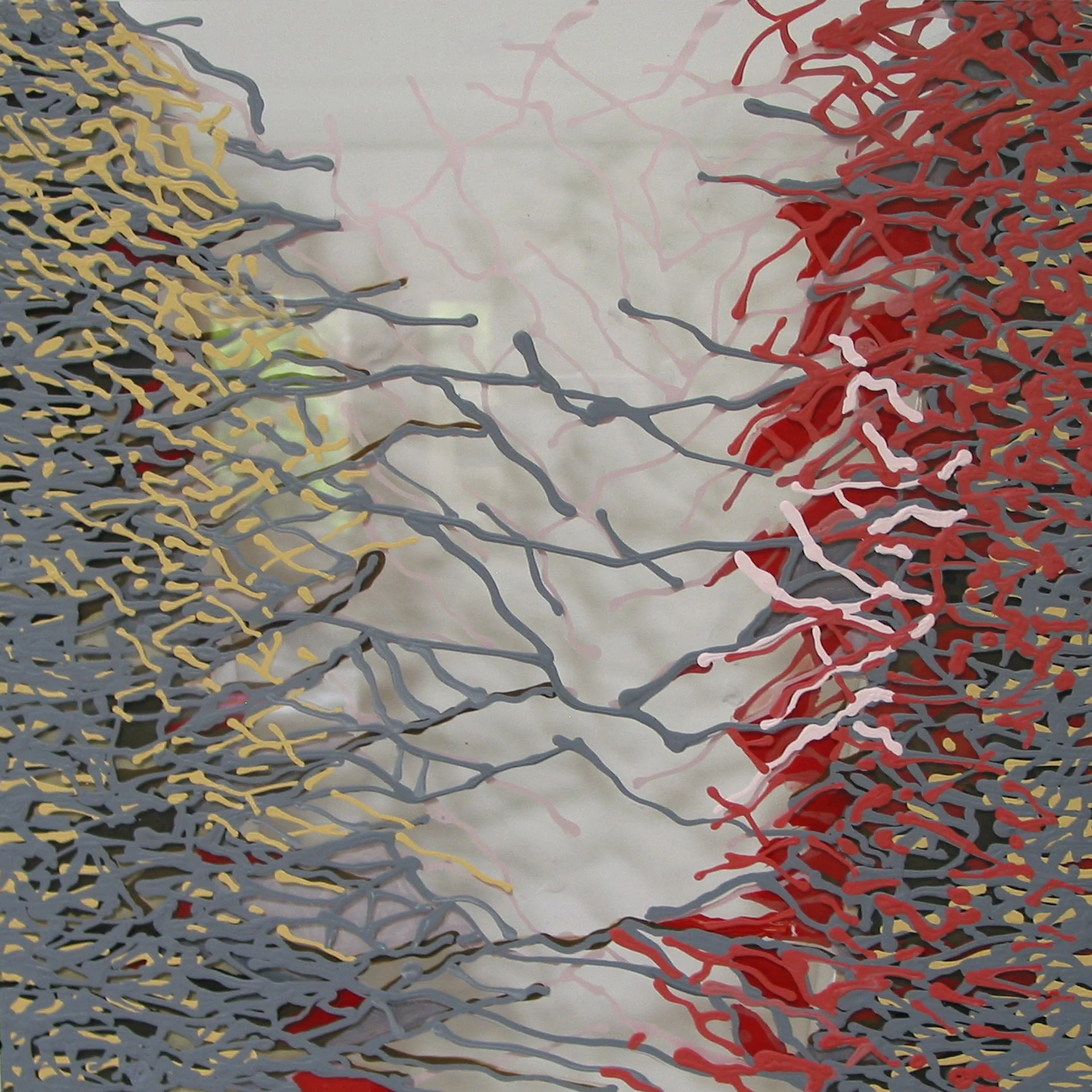 Between, acrylic on plexiglass, 20"x20", $2,900