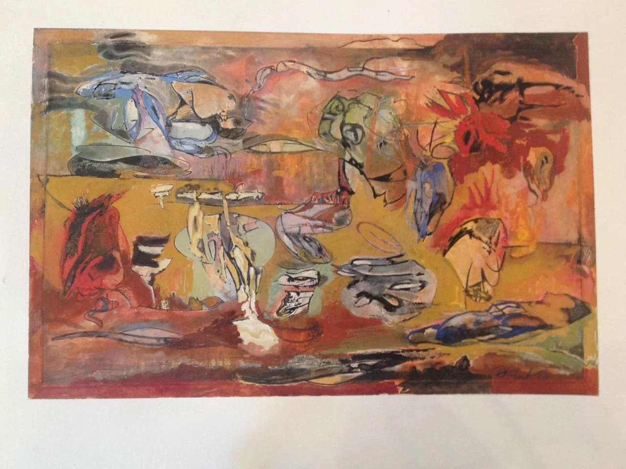 Persian Garden, gouache on paper/unframed, 18"x20", $1,200