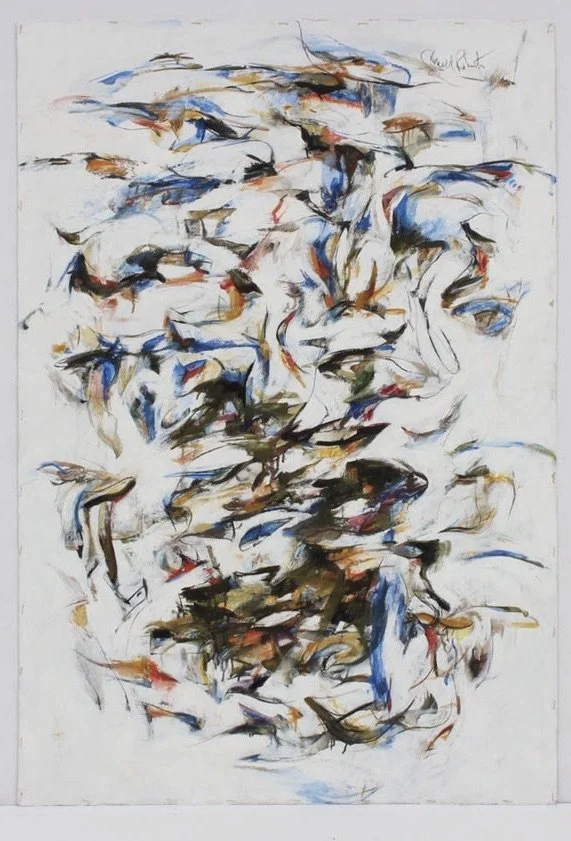 Sea Garden w/Doundlings, o/gouache/paper, 31"x45", $1,900/framed