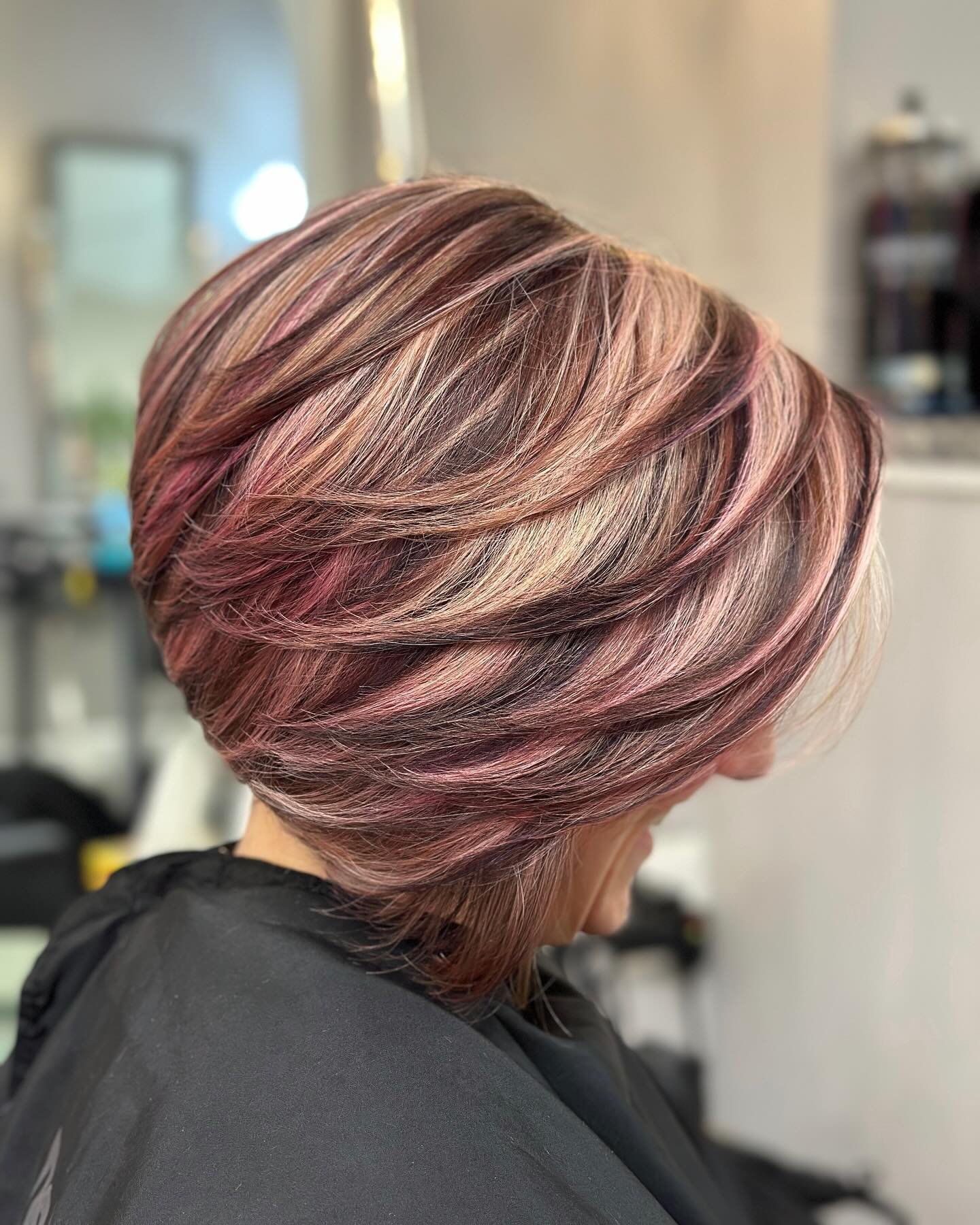 Did someone say Cherry Blossoms? 🌸🩷 

Our beautiful long time client has been getting these gorgeous highlights and bob haircut for quite some time now but this time around, we couldn&rsquo;t help but to think how her style is perfect for the bloom