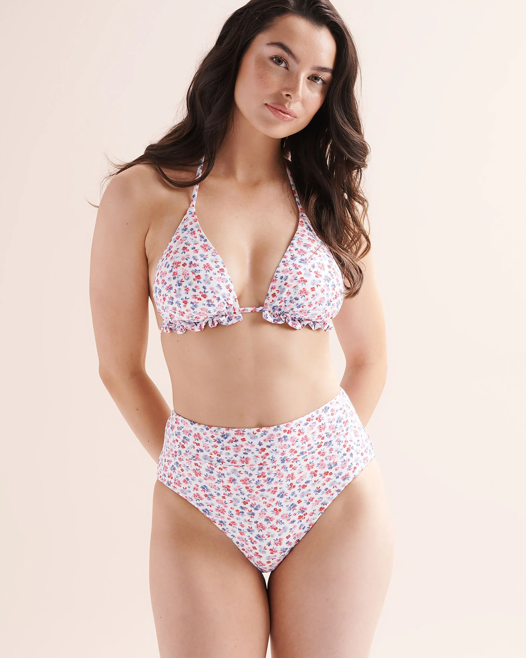 Floral High-Rise Cheeky Bikini Bottom