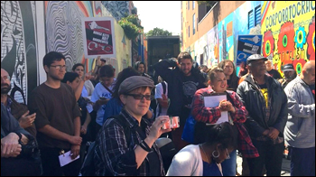   Coalition On Homelessness Press Conference ,&nbsp; Clarion Alley Mural Project, San Francisco, CA, 2016  
