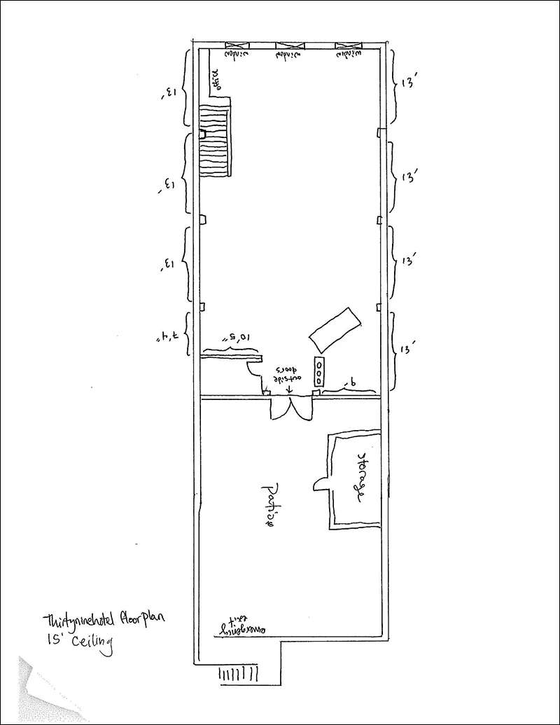 Site drawing of thirtyninehotel