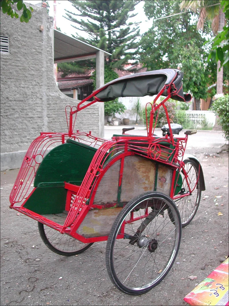 Becak before painting