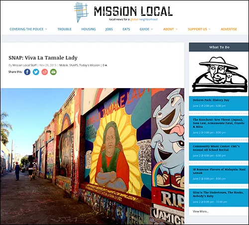 MissionLocal, “Viva La Tamale Lady,” November 28, 2013