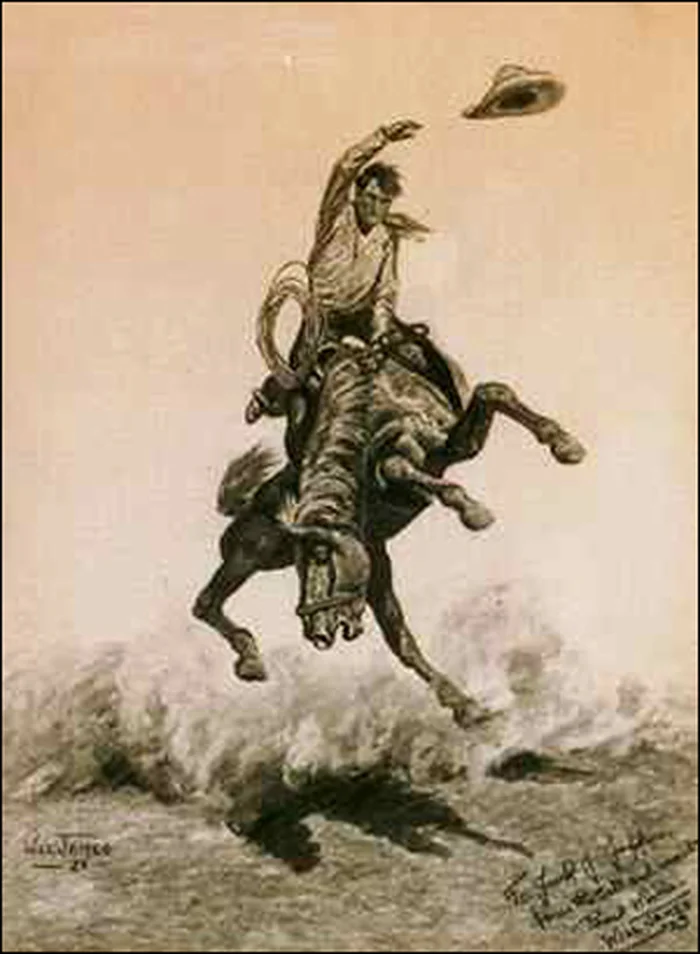 Will James, And Rough is a Might Tame Name , 1928, Pencil drawing