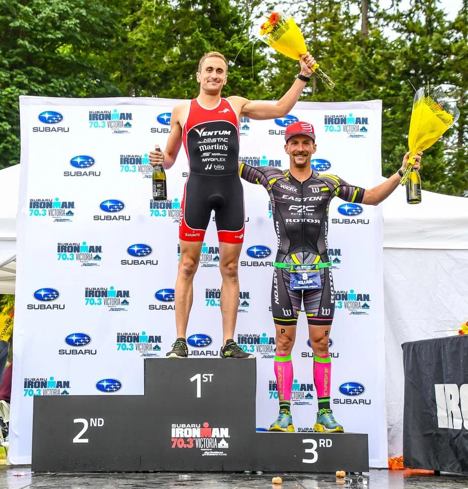 On the podium