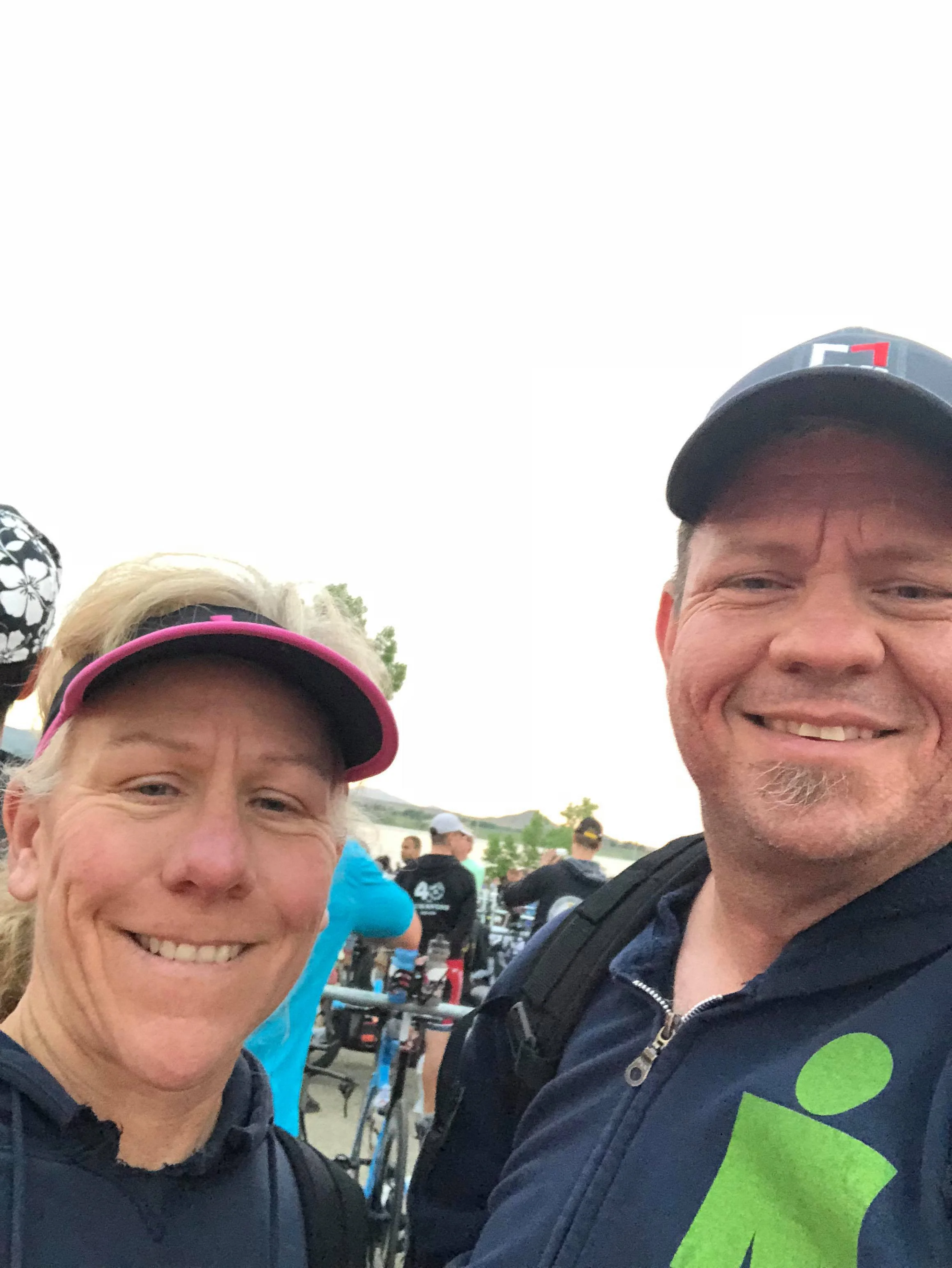 At the race.