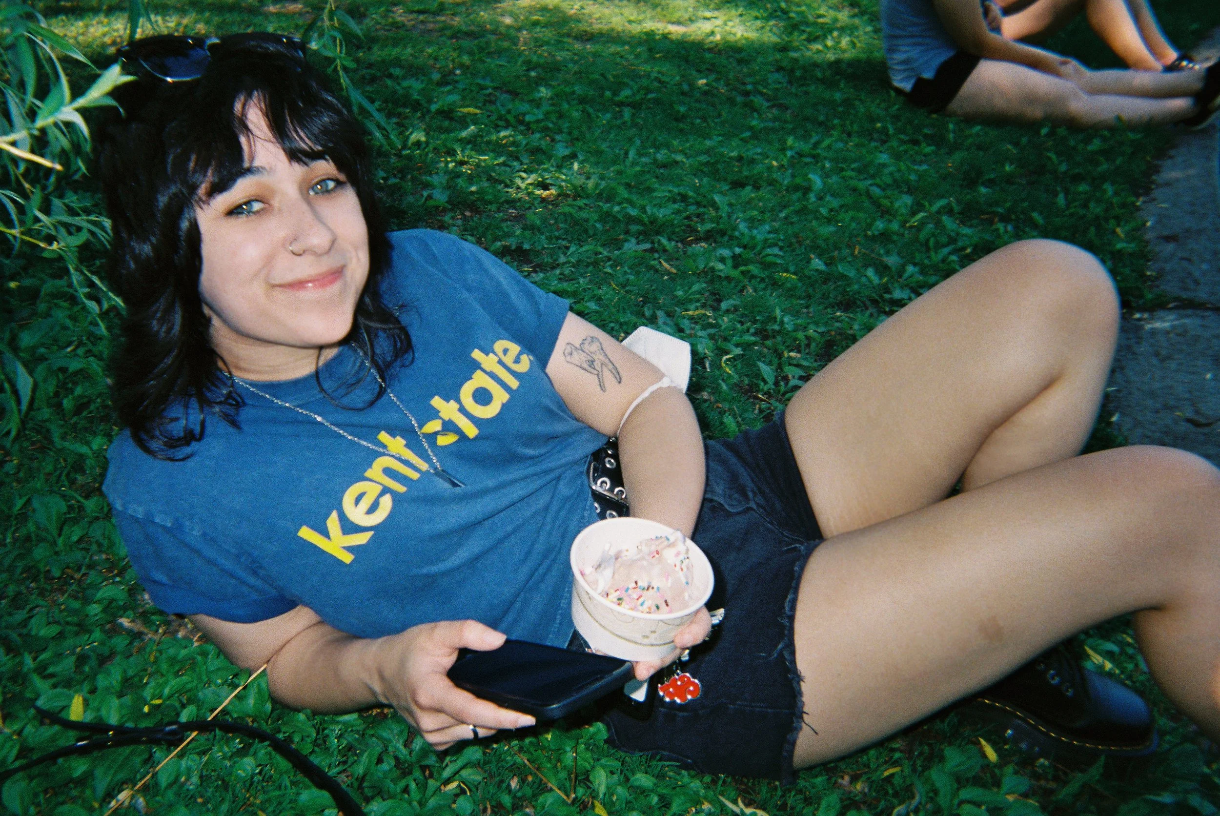 ice cream in the park with audrey