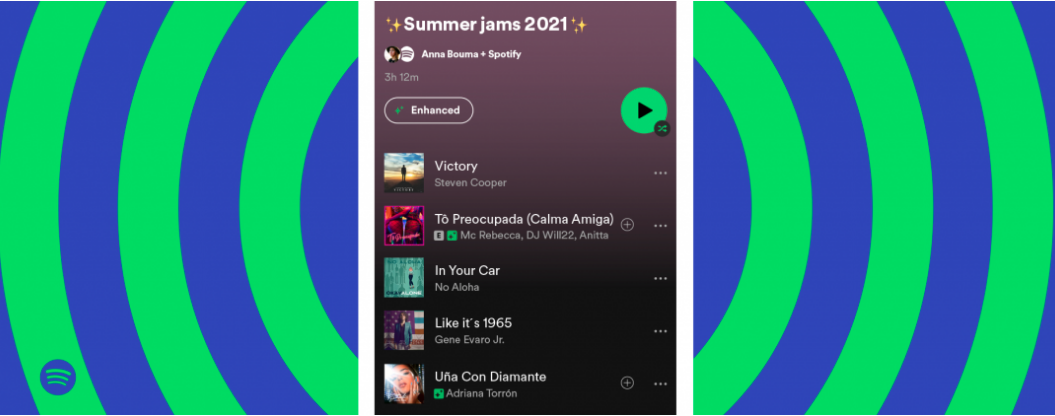 Spotify Enhance feature.png
