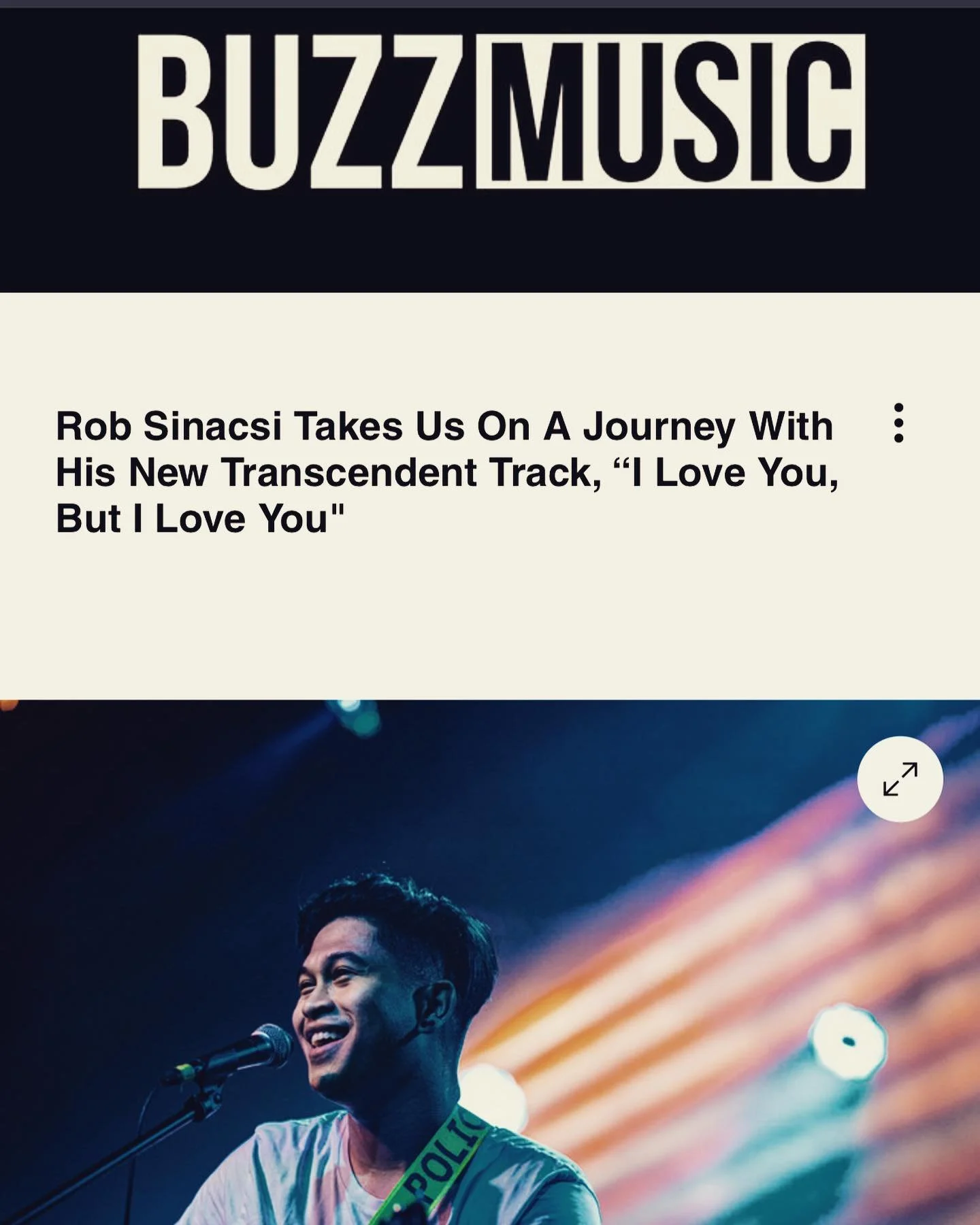 Rob Sinacsi now featured in Buzz Music LA with "I Love You, But I Love You" Congrats!!