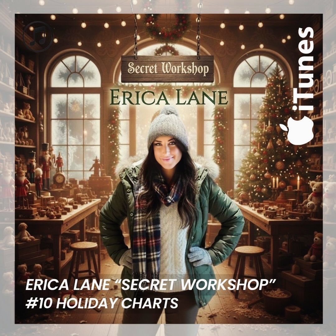 Artist Erica Lane charts #10 in Holiday Music Official Apple Music USA Charts! 