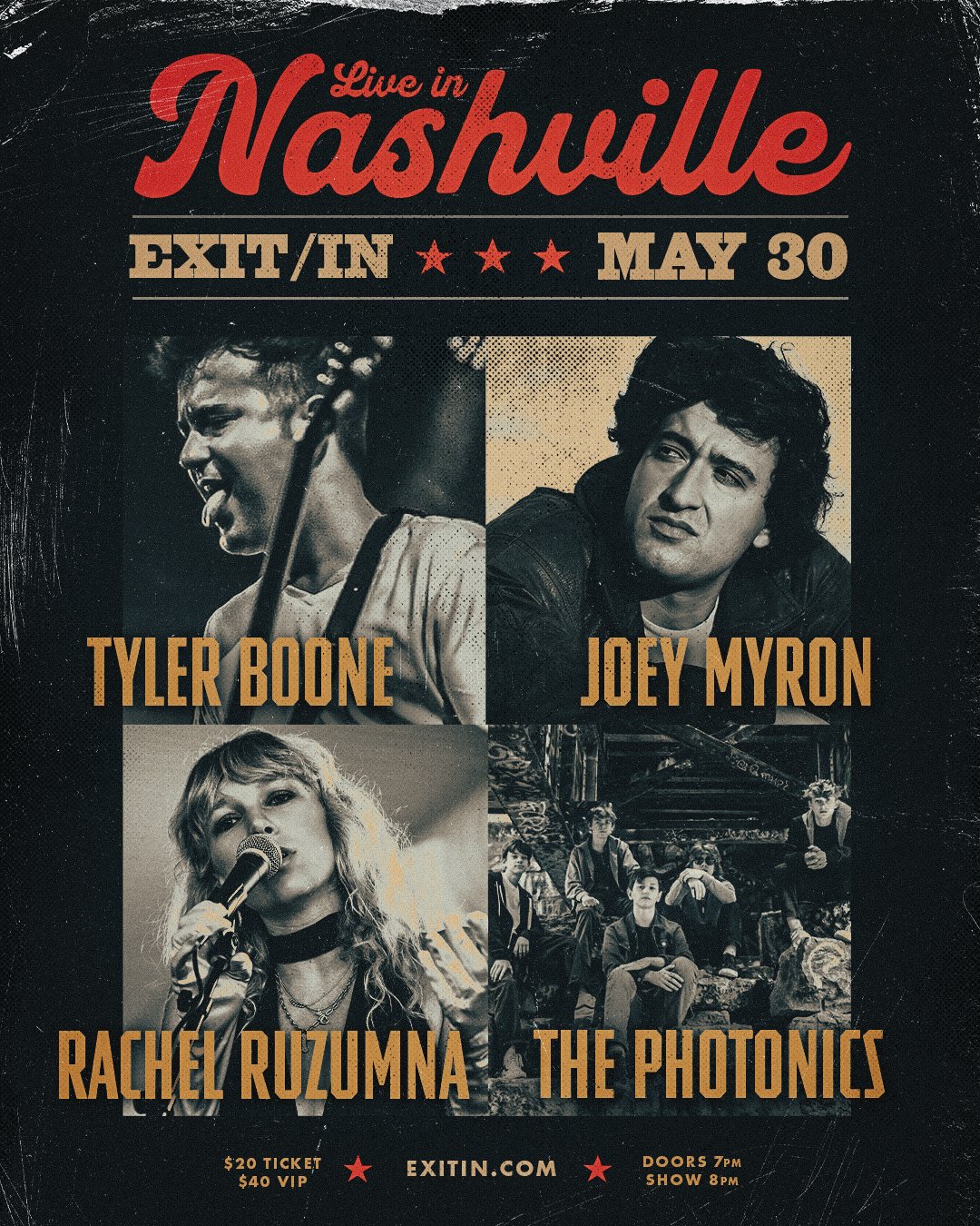 Nashville! Tyler Boone returns to the Exit / In May 30, 2026! 