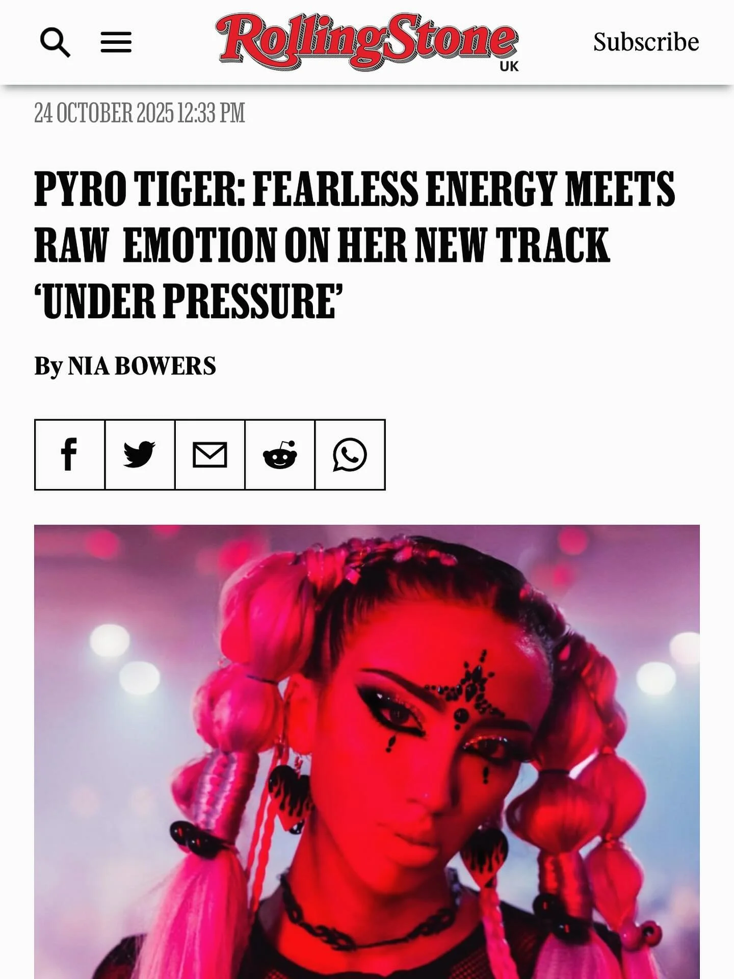Pyro Tiger now featured in Rolling Stone UK!