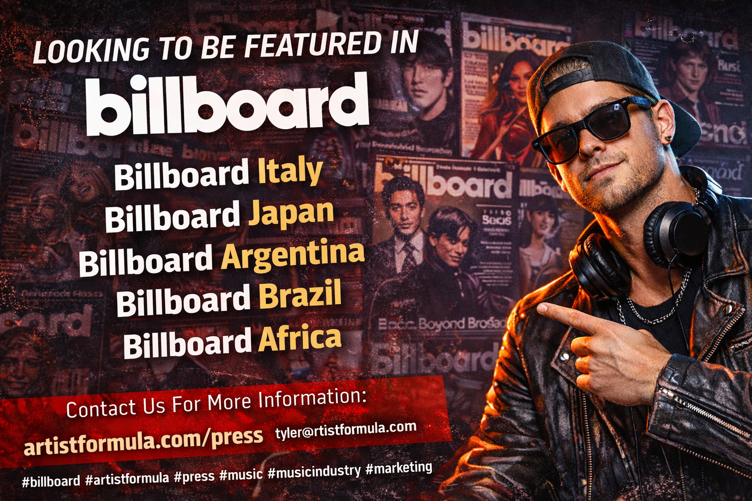 Billboard Magazine Press options...