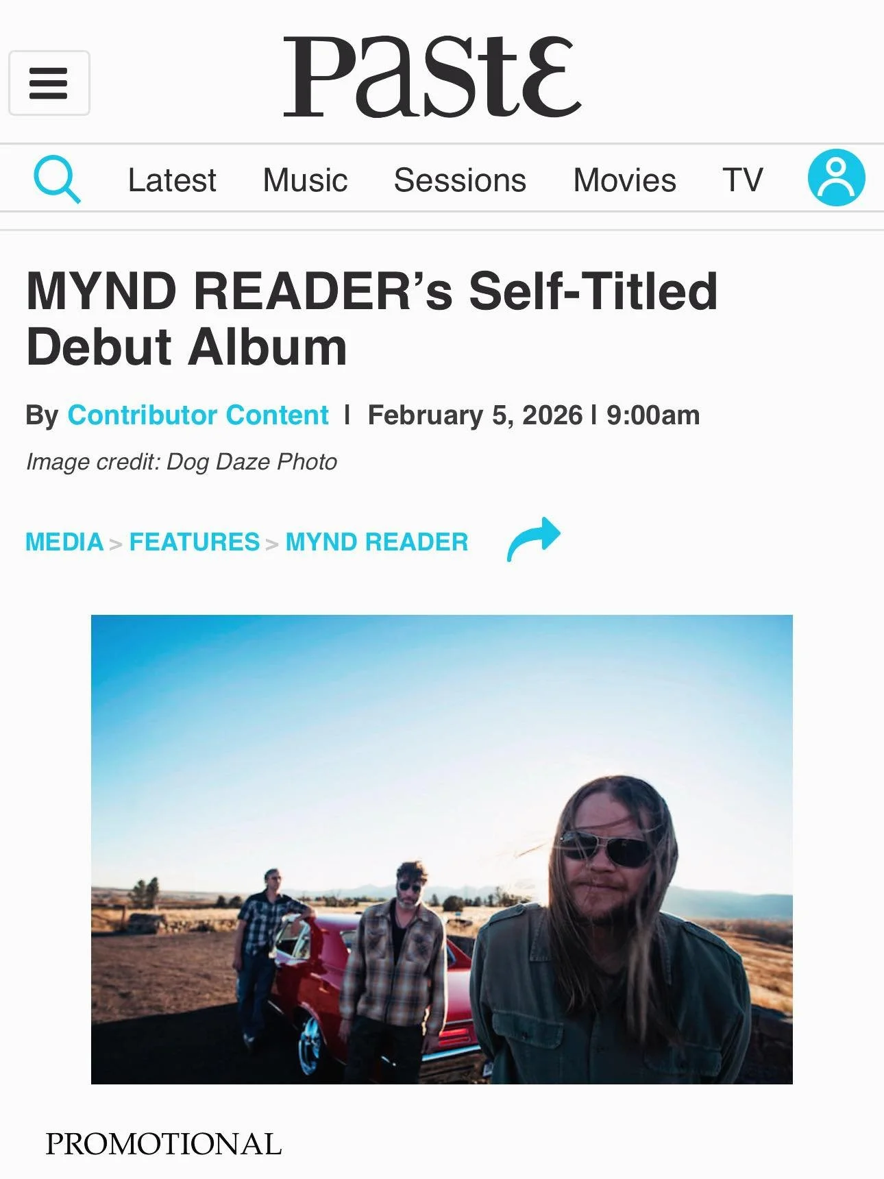 Mynd Reader now featured in Paste Magazine! 