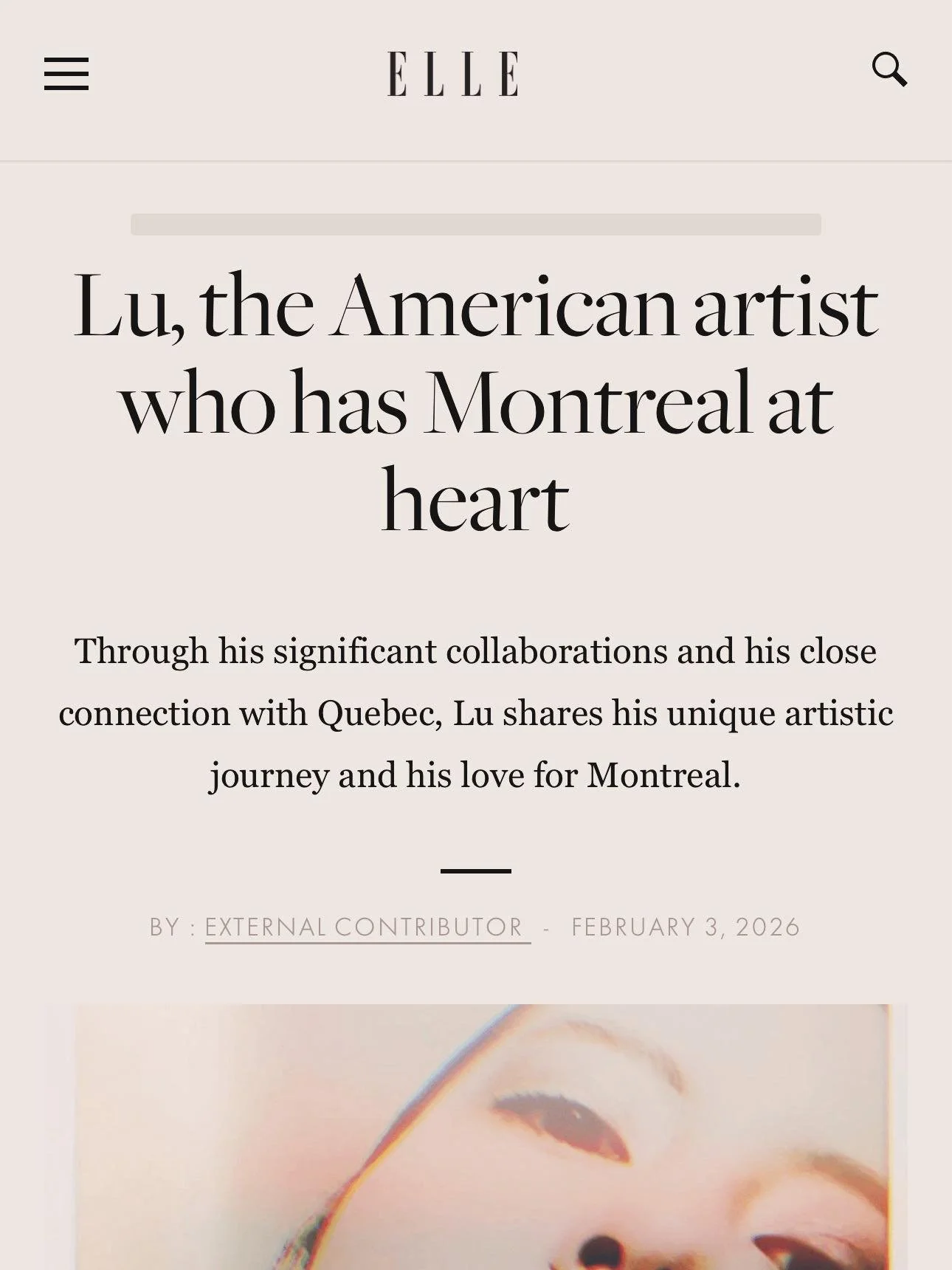 Artist Lu now featured in Elle Magazine! 