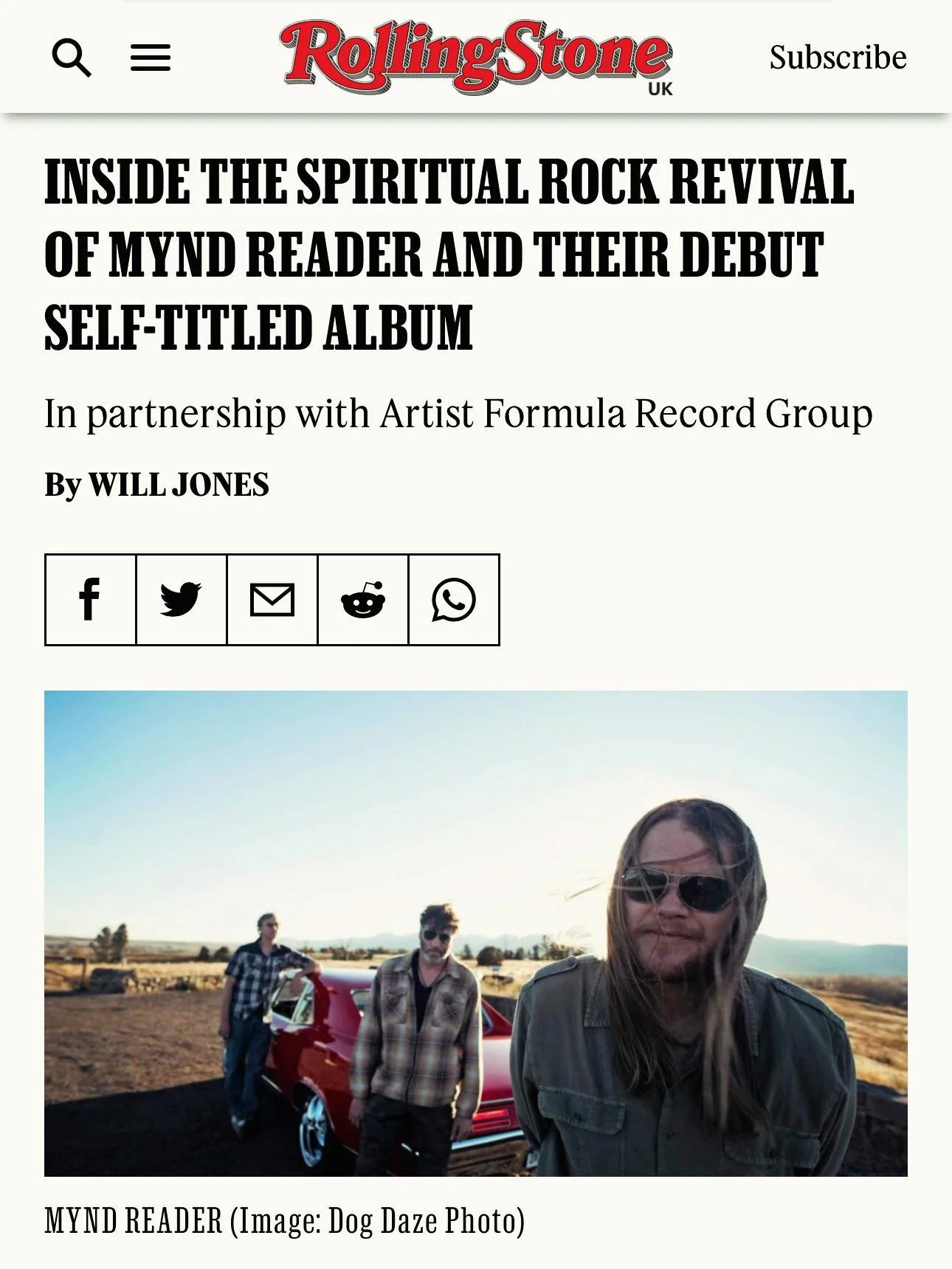 Mynd Reader featured in Rolling Stone! 