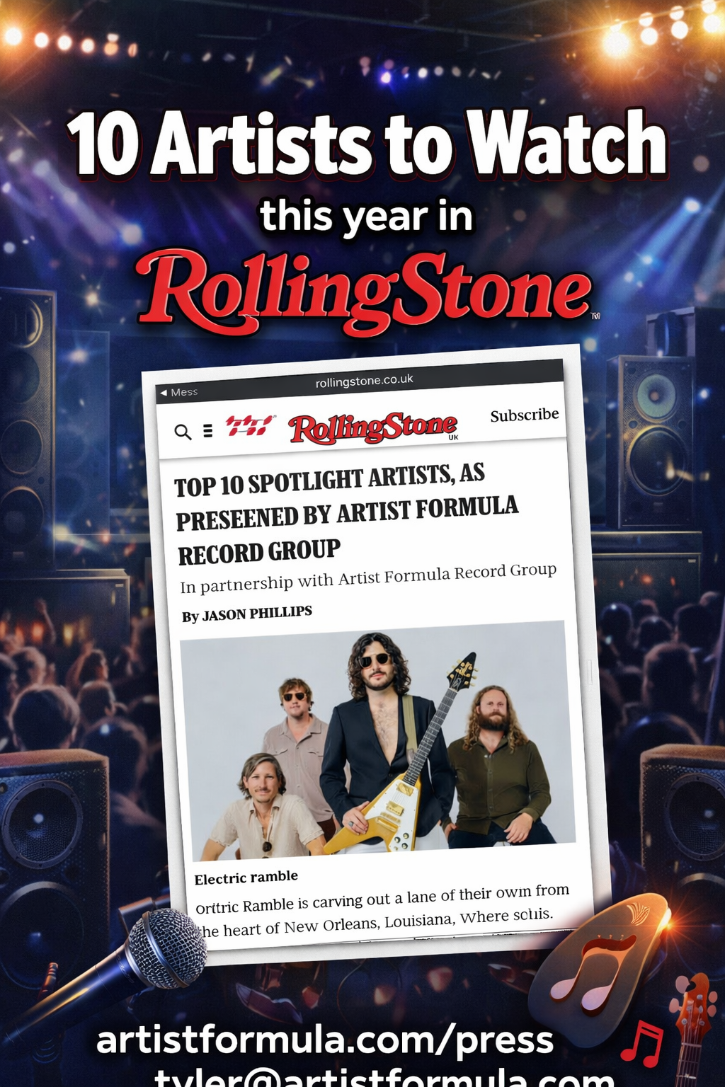 Congrats to these 10 artists for being featured in our most recent Top 10 Artists to Watch in Rolling Stone!