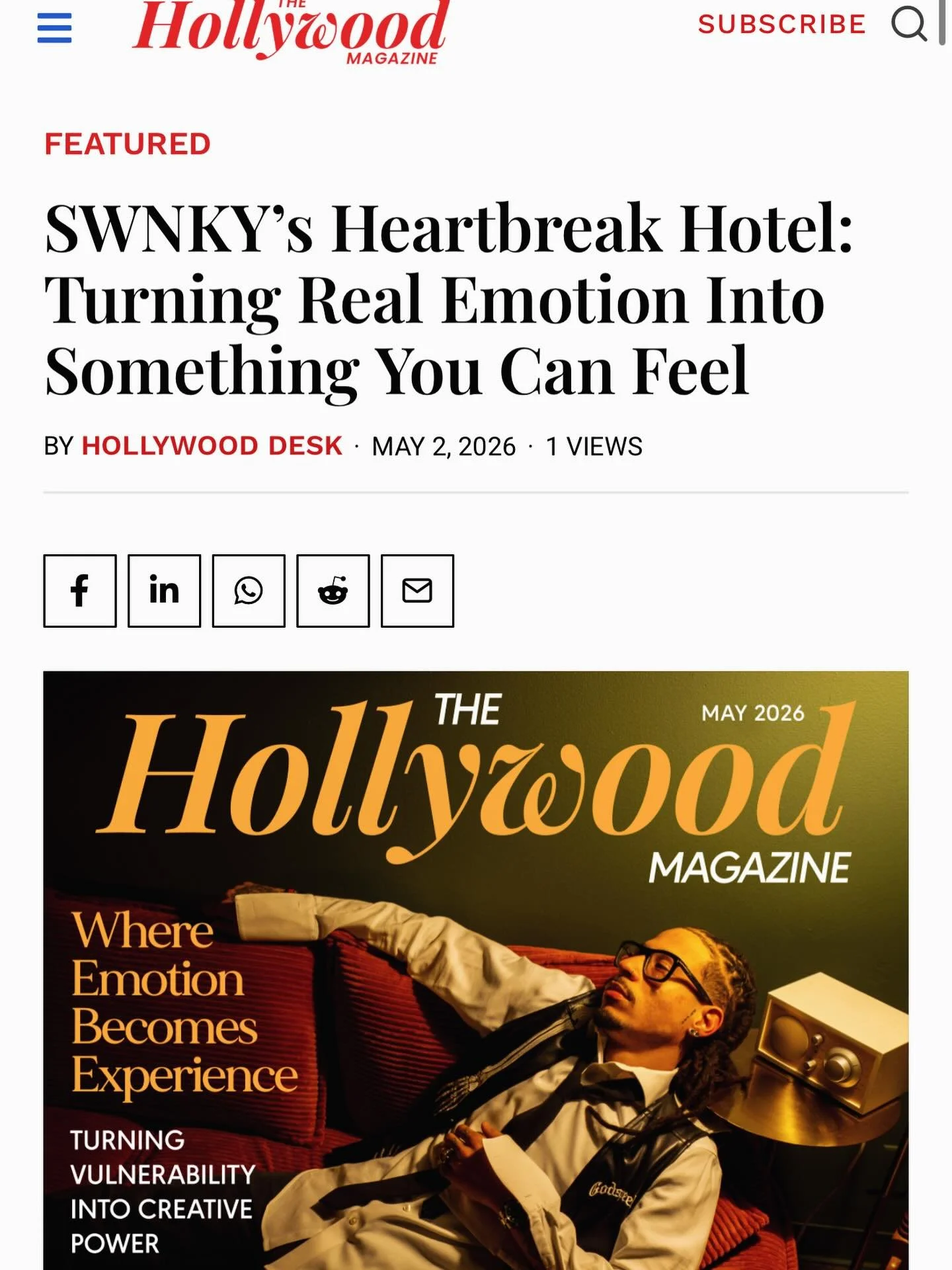 SWNKY now featured in Hollywood Magazine!