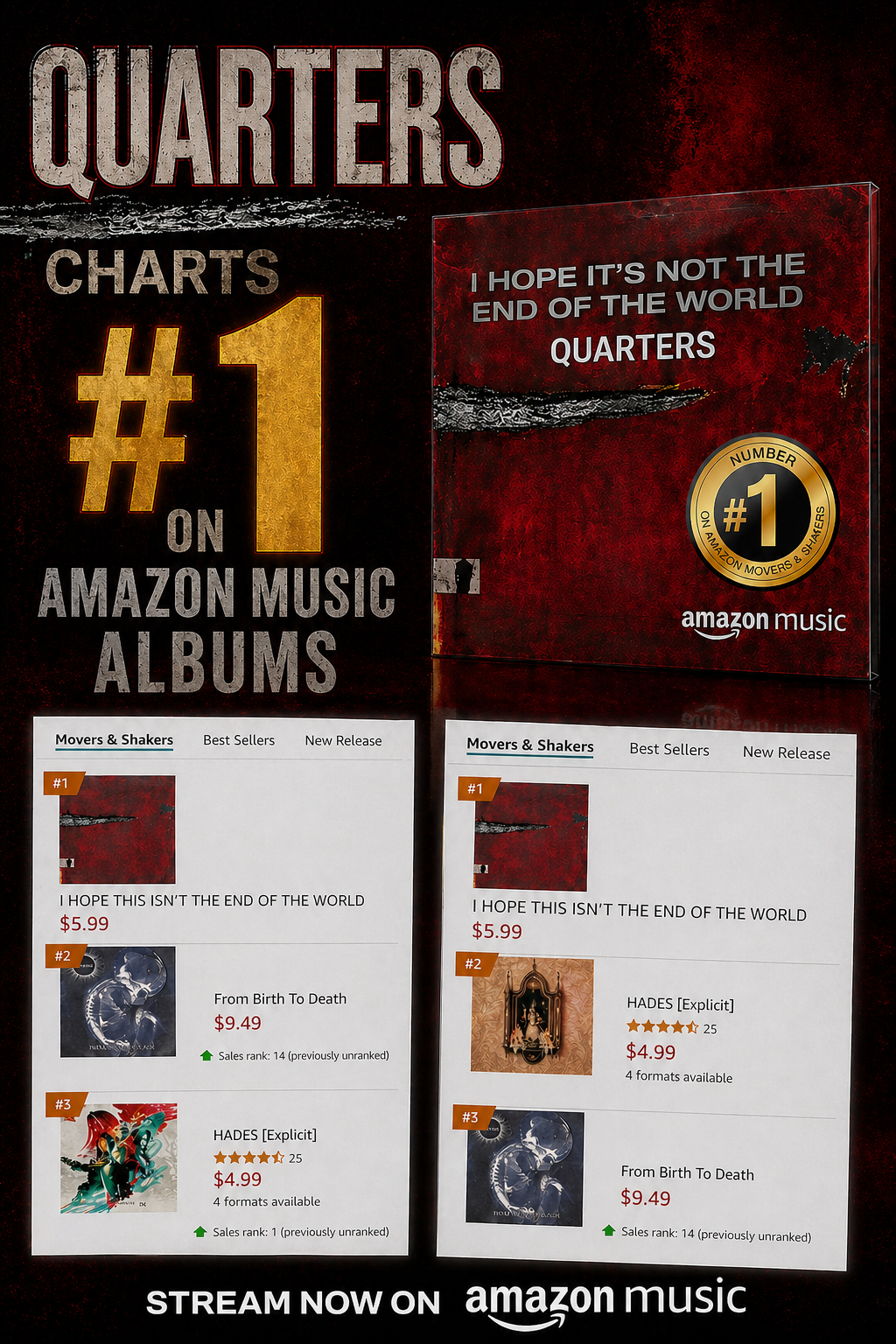 Quarters charts #1 in amazon