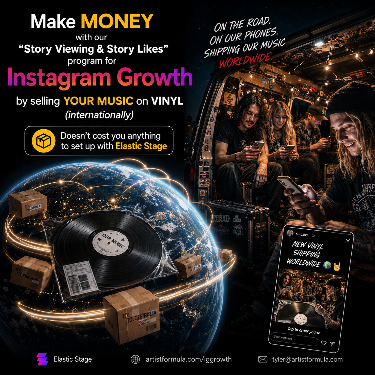 Make MONEY by selling Vinyl with our Instagram Growth Campaigns