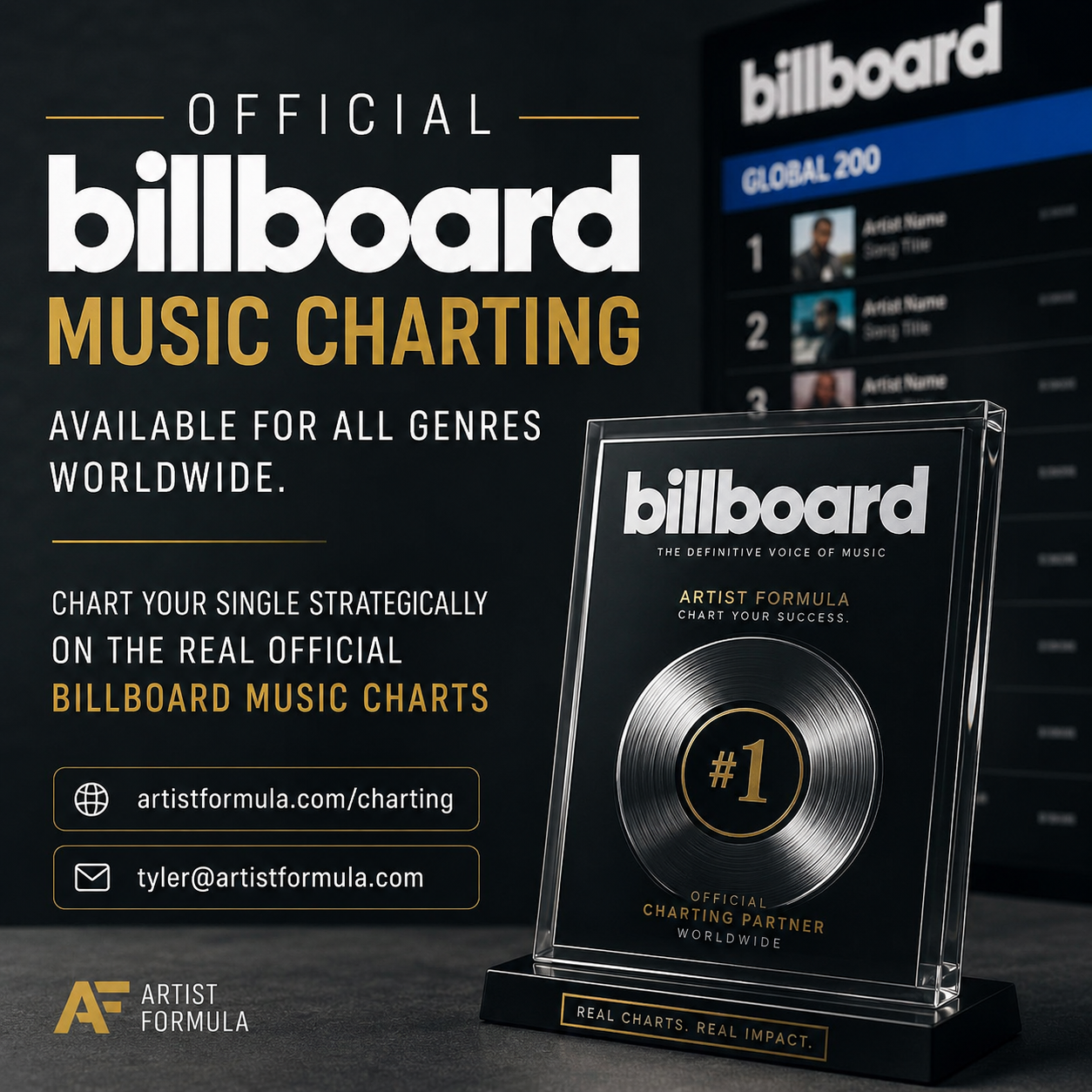 Official Billboard Music Charting services available 